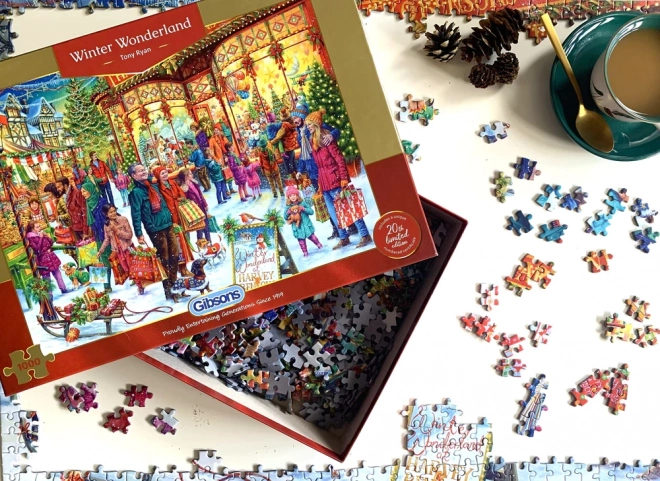 Gibsons Puzzle Limitovaná Vánoční Edice Zimní Říše Zázraků 1000 Dílů