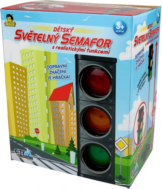 Semafor na baterie s realistickými funkcemi