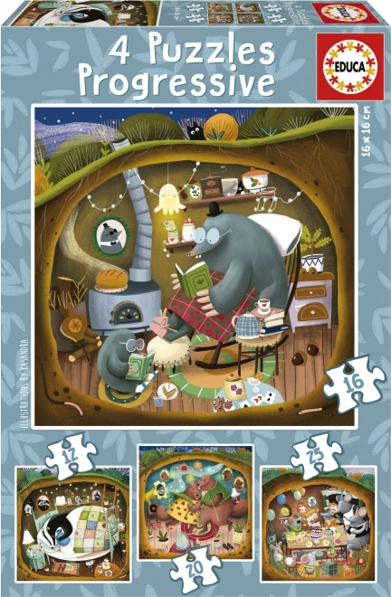 Puzzle Lesní příběhy 4v1