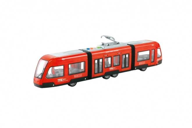 Červená tramvaj na setrvačník 1:16