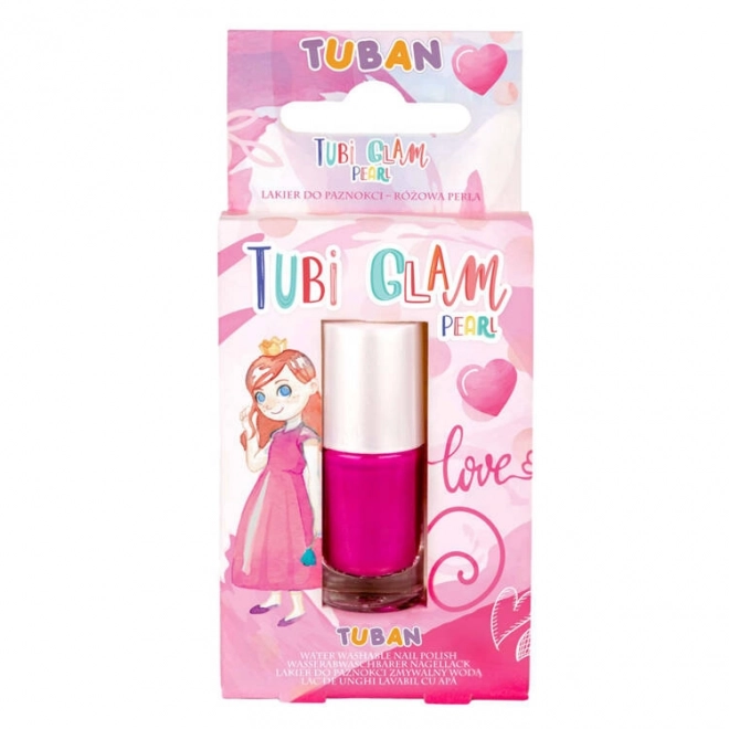 Tuban Tubi Glam růžový perlový lak na nehty pro děti