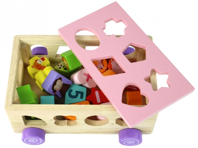 Dřevěný třídič kol Vzdělávací tvary Geometrické obrazce