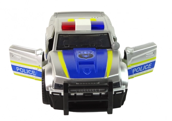 Policejní auto 1:14 Světla Zvuk Stříbrná