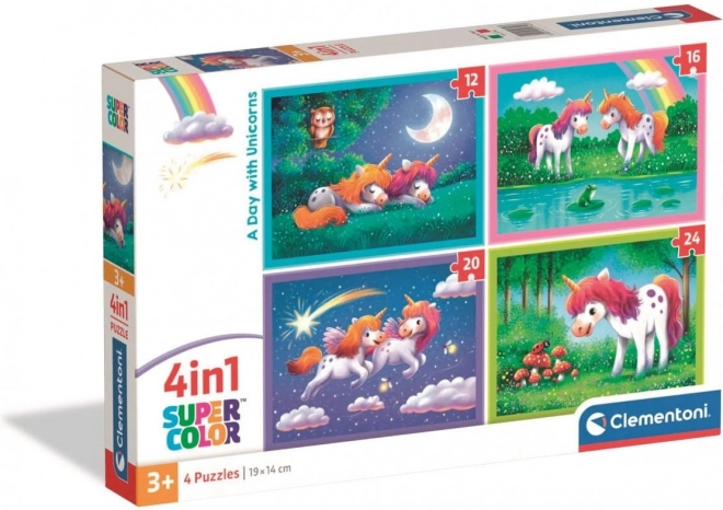 Clementoni puzzle jednorožci pro děti 4v1