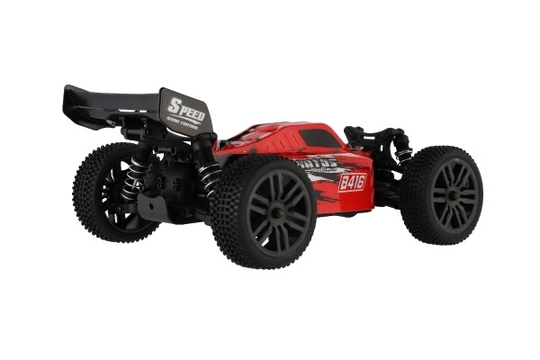 Avtomobil RC Buggy Bonzai Jubatus terensko 30cm plast 2,4GHz na baterije + 2x dodatni paket v škatli 40x14x21 – Červené