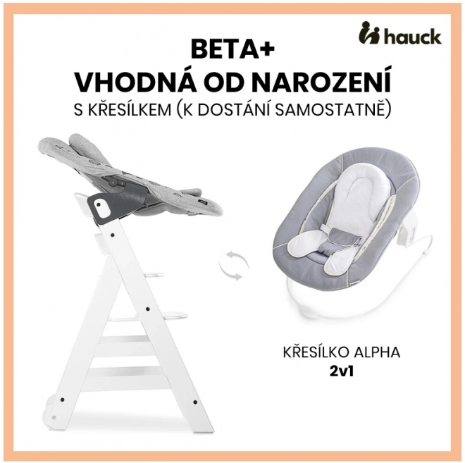 Hauck Beta+ dřevěná rostoucí jídelní židle Bílá