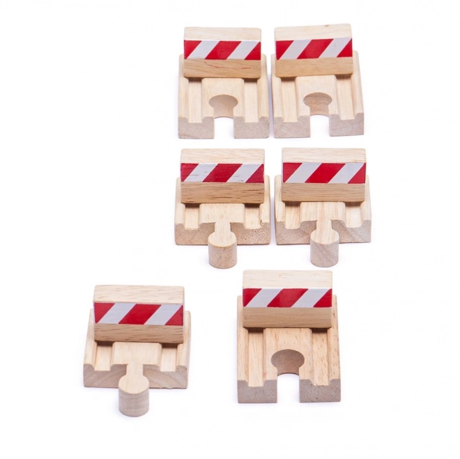 Sada dřevěných nárazníků Bigjigs Rail