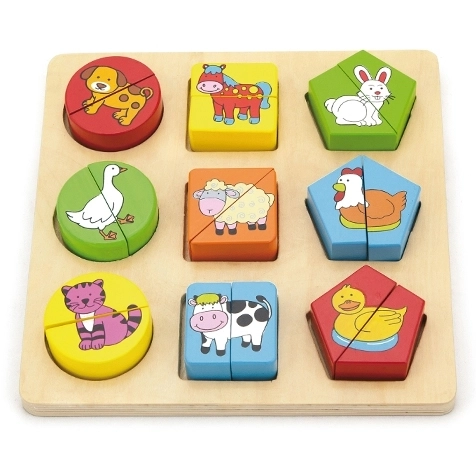 Dřevěné puzzle pro nejmenší v české krabici