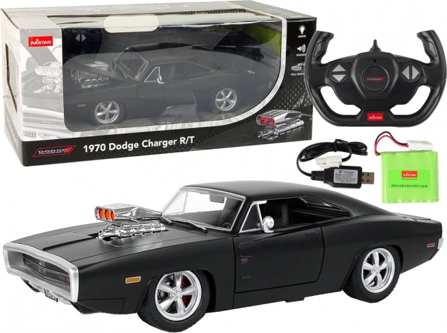 Auto na dálkové ovládání Dodge Charger 1:16 černé