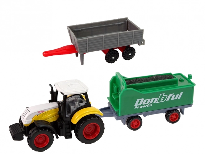 Sada zemědělských vozidel Traktor 12 ks kov