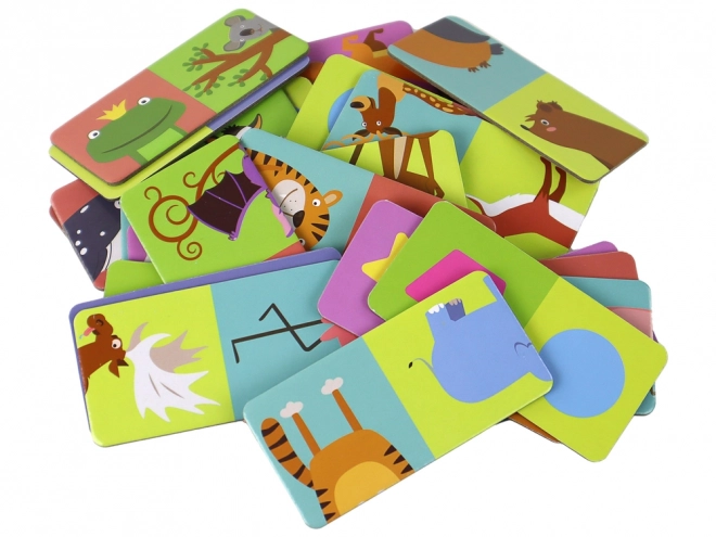 Logická hra Puzzle Domino Zvířata 28 prvků