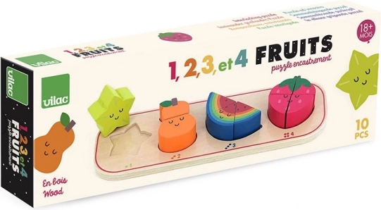 Vkládací Puzzle Učím se Počítat Ovoce Sarah Betz