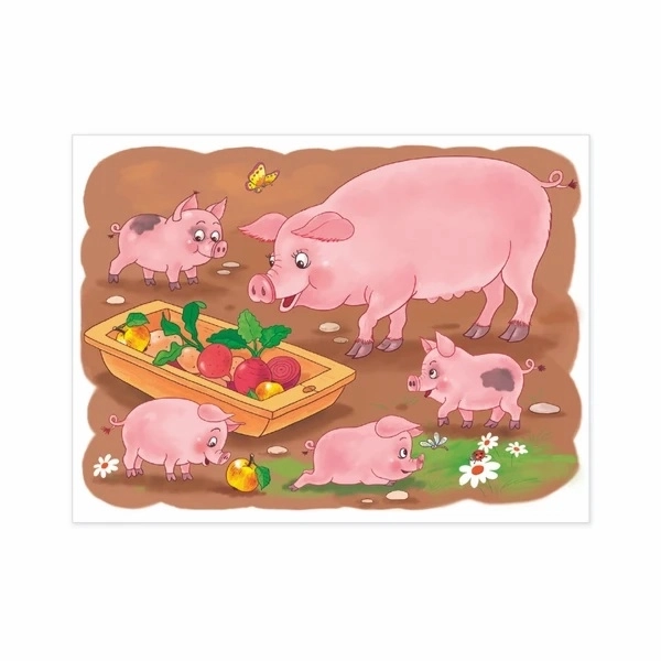 DINO Obrázkové kostky Na farmě, 12 kostek