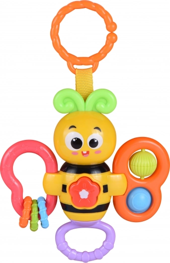 Hrající včelka s klipem 14 cm