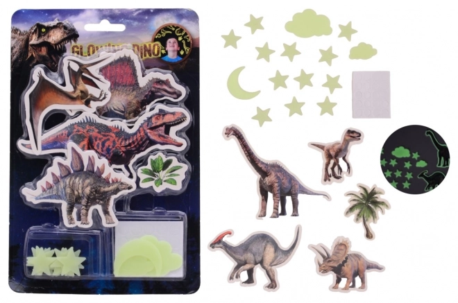 Svítící dinosauři na zeď