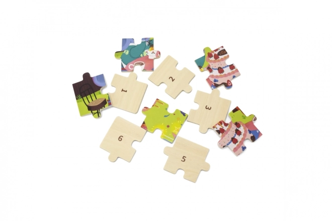 Dřevěné puzzle narozeninová oslava Viga