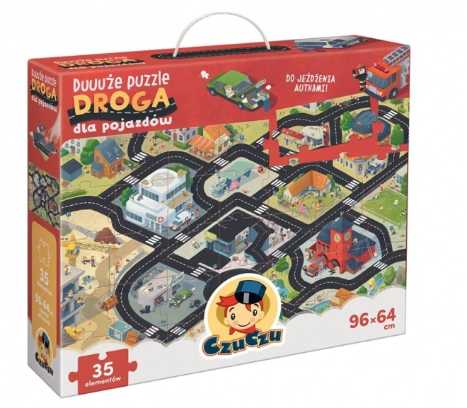 Velké puzzle - silnice pro vozidla