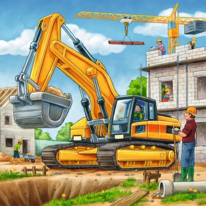 Puzzle velké stavební stroje Ravensburger