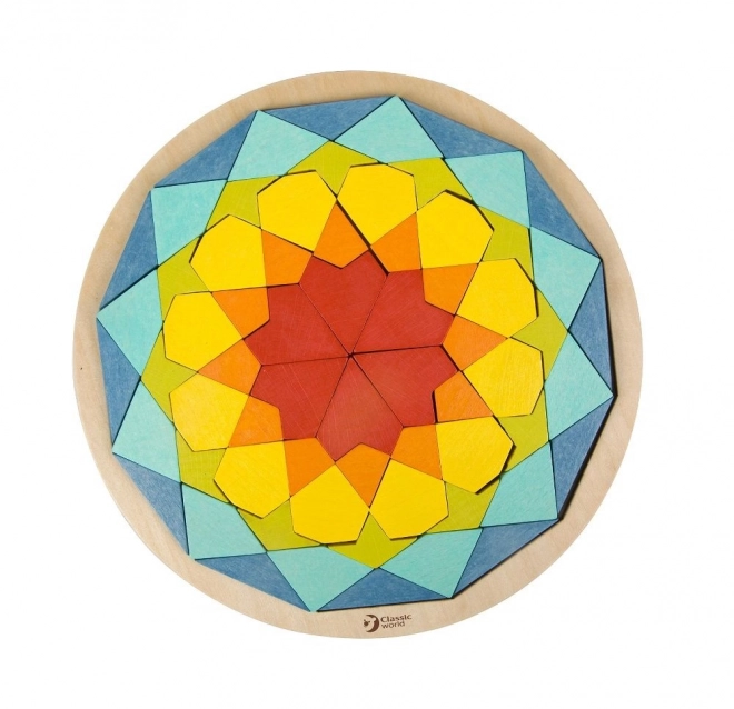 Montessori puzzle mandala - vzory, tvary a barvy