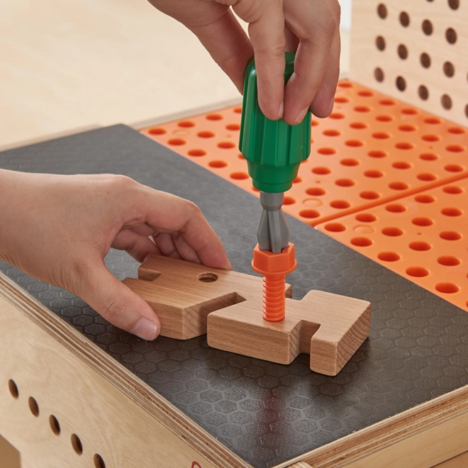 Dřevěný workshop XXL Montessori STEM s nástroji MASTERKIDZ