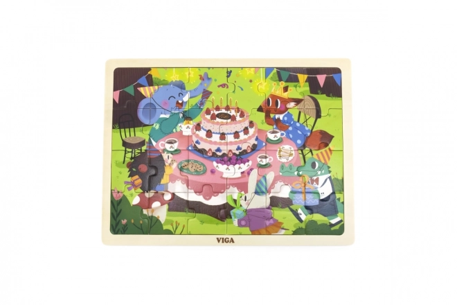 Dřevěné puzzle narozeninová oslava Viga