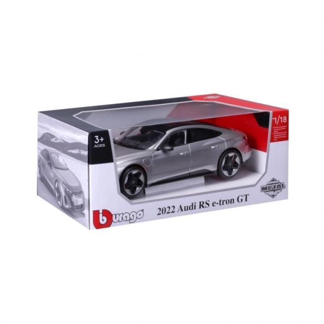 Audi RS E-tron GT stříbrná replika 1:18