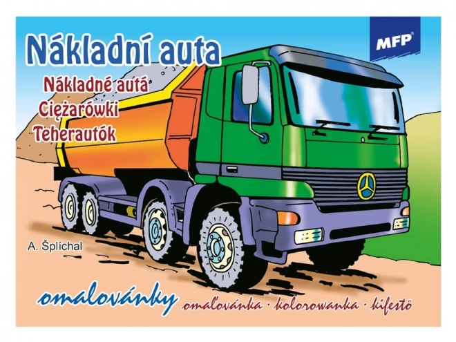 Dětské omalovánky Nákladní auta