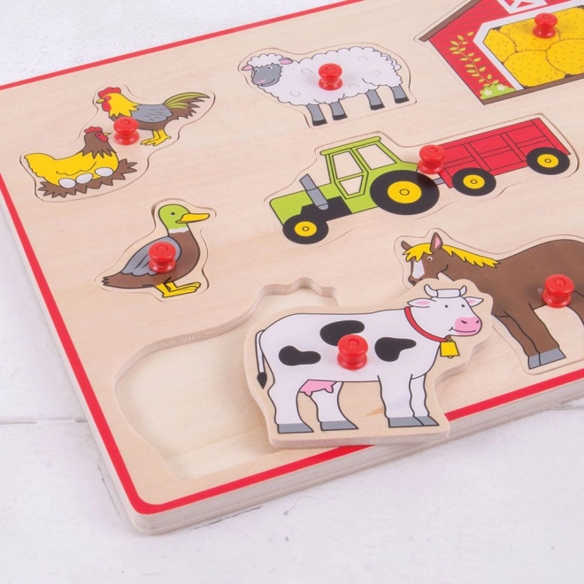 Vkládací puzzle Farmářský statek Bigjigs Toys