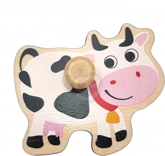 Dřevěné puzzle Farma Montessori s kolíčky od Woopie Green