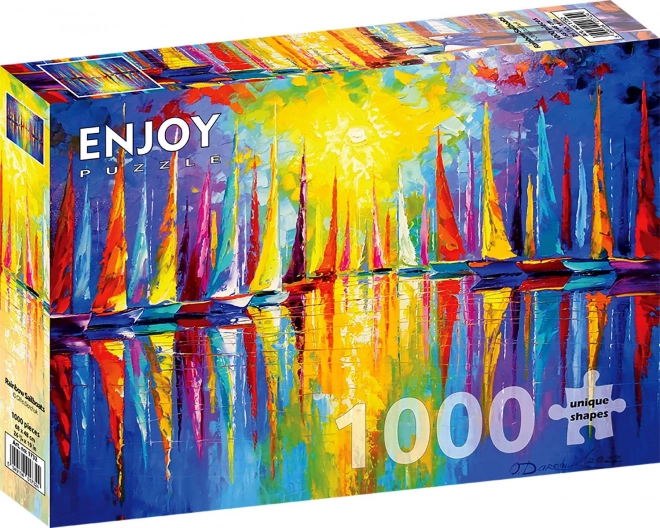 Puzzle duhové plachetnice 1000 dílků