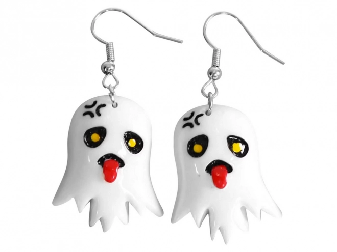 Halloweenské náušnice duch dýně