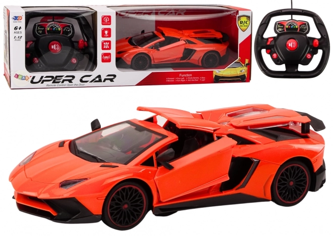 RC sportovní auto 1:12 Otevírací dveře oranžové