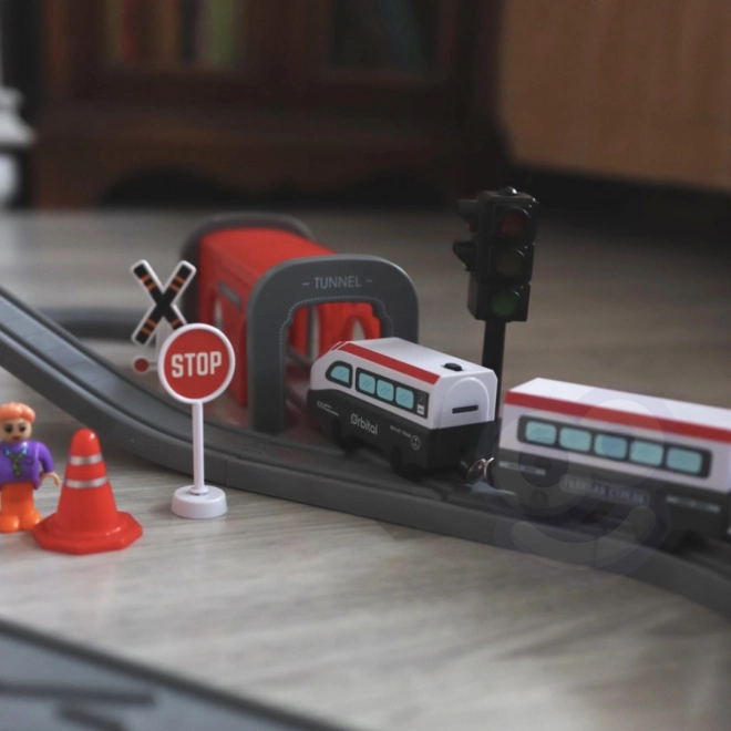 Elektrická vláčkodráha s mostem a tunelem
