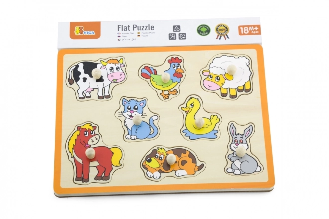Dřevěné puzzle Farma zvířat Viga