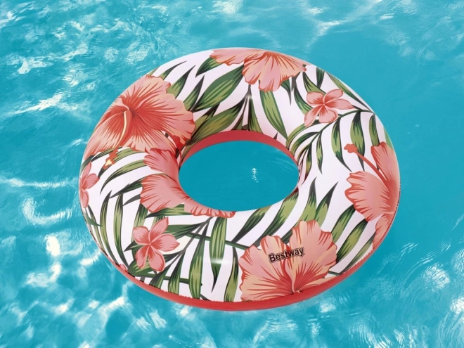 Nafukovací plavecký kruh Tropical Palms Bestway – Růžové