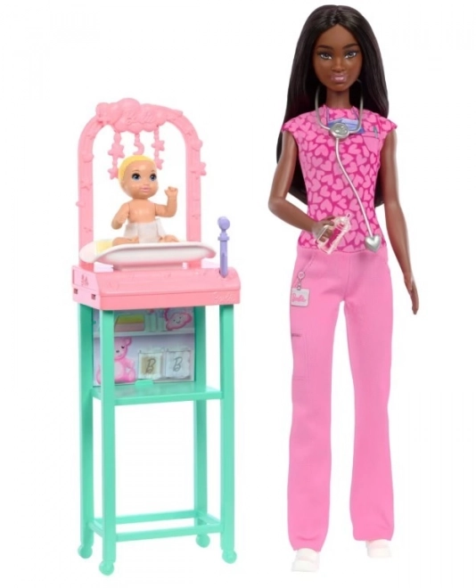 Barbie lékařka pediatr tmavé vlasy