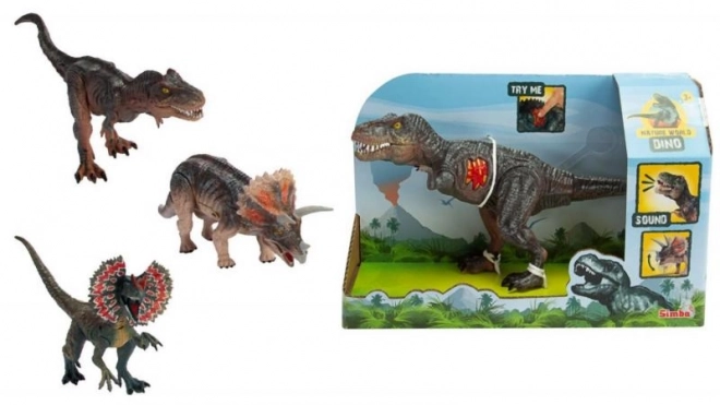 Zvukový dinosaurus - T-Rex, Triceratops, Dilophosaurus