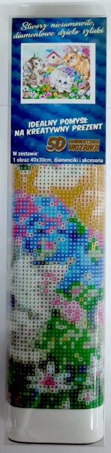 Diamantové malování Kočičí parta 30x40 cm