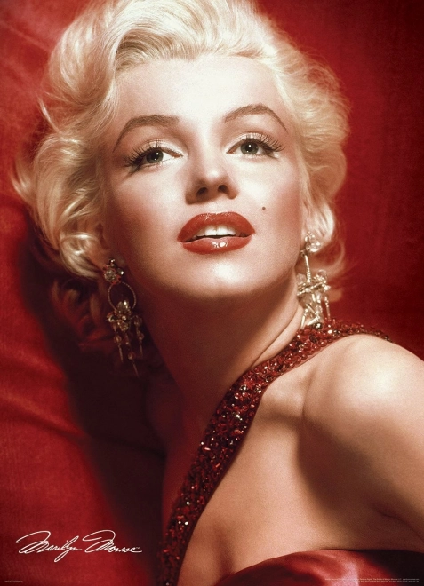 Puzzle MARILYN MONROE – Červený portrét 1000 dílků