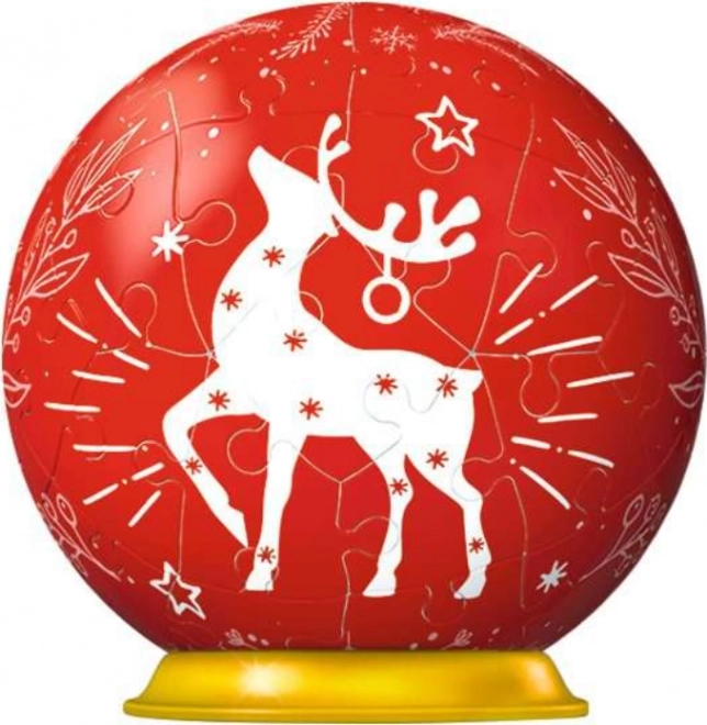 RAVENSBURGER Puzzleball Vánoční ozdoba červená 54 dílků