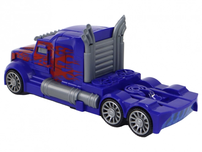 Robotické auto Optimus Prime modrý Tir