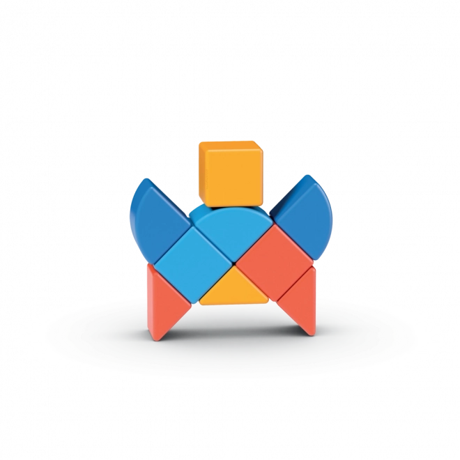 Magnetické kostky Geomag Magicube Shapes - Zvířata 9 dílů