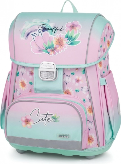 školní aktovka premium flowers pro dívky