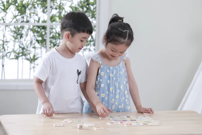 VIGA vzdělávací hra dřevěné puzzle na učení smyslů