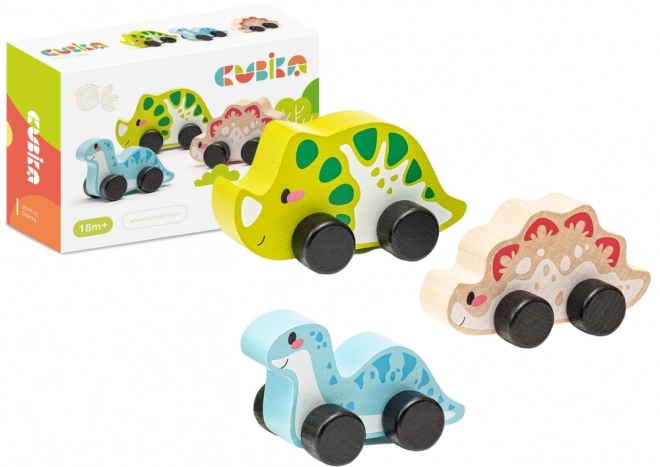 Veselí dinosauři - dřevěný set 3 díly