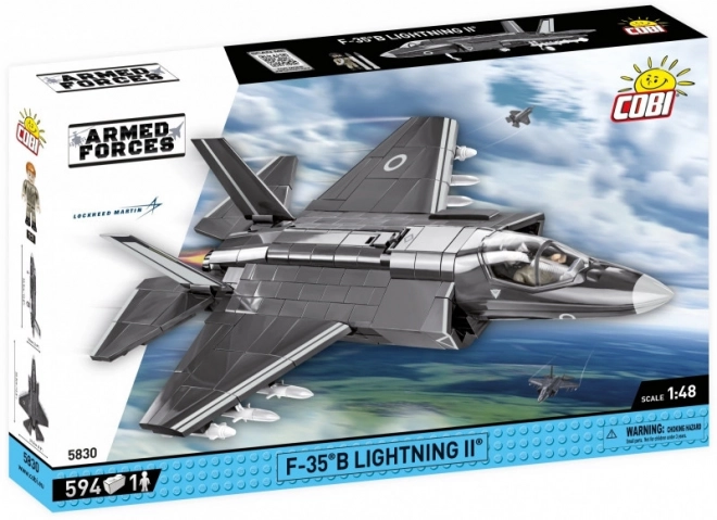 Model bojového letounu F-35B Lightning II z kostiček