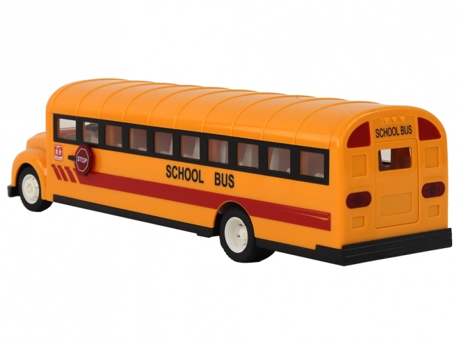 Žlutý školní autobus dálkově ovládaný s otevíracími dveřmi