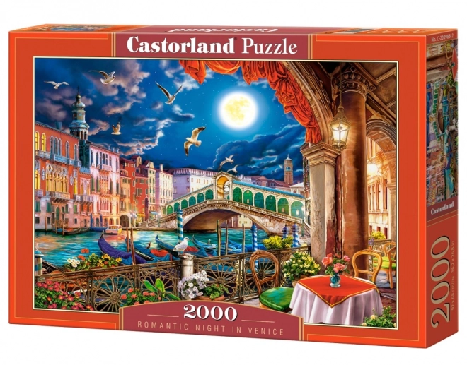 Puzzle 2000 dílků Romantická noc v Benátkách