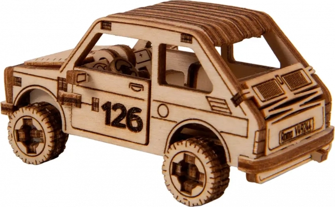 Dřevěné 3D puzzle - Model rallye auta 3 (Fiat 126)