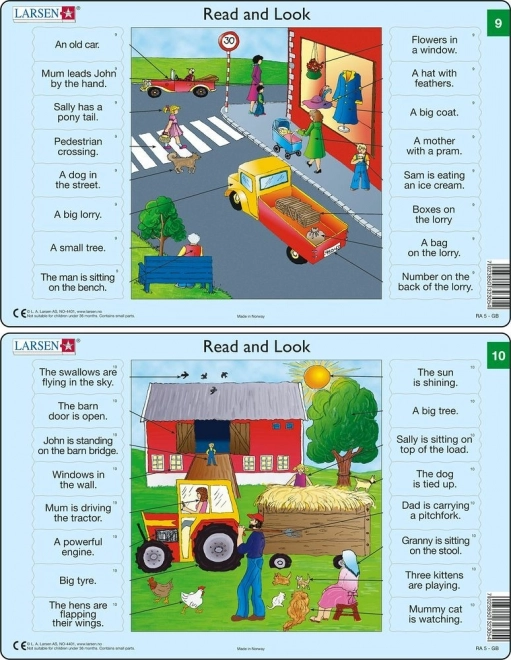 Puzzle angličtina – slovíčka, 16 dílků